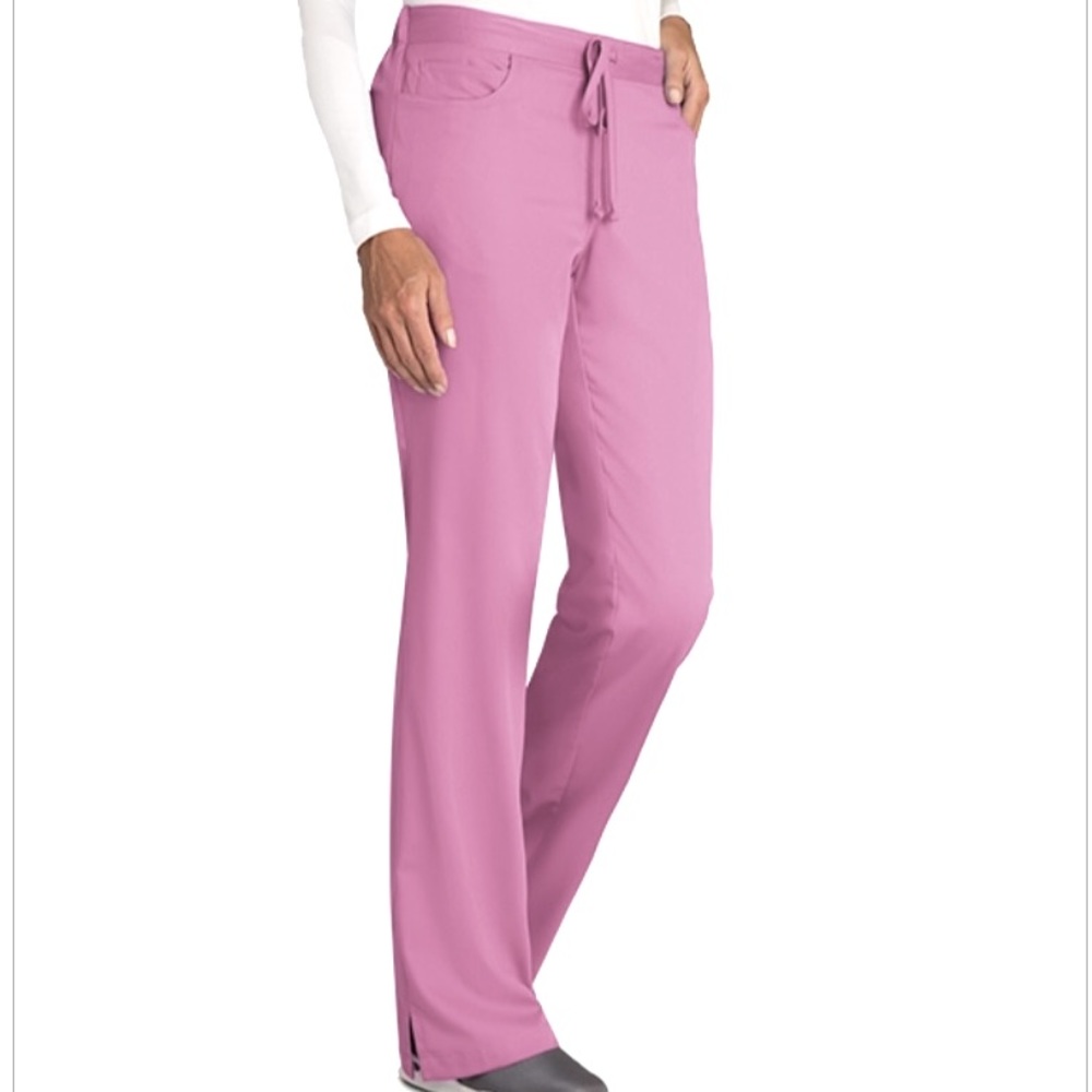 Greys anatomy classic 5 pocket drawstring pants in light pink size MT